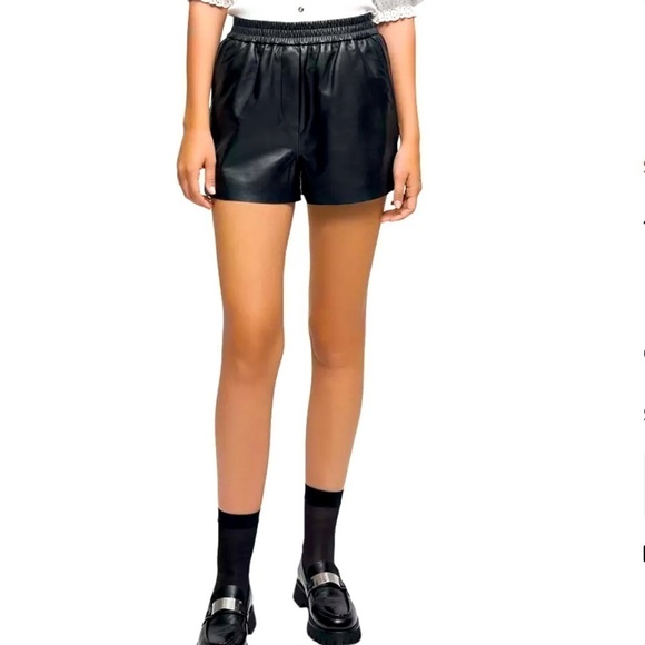 Francesca’s Gothic Vegan Leather Raw Hem Pull-on Shorts Size Medium (no p… - Picture 9 of 9